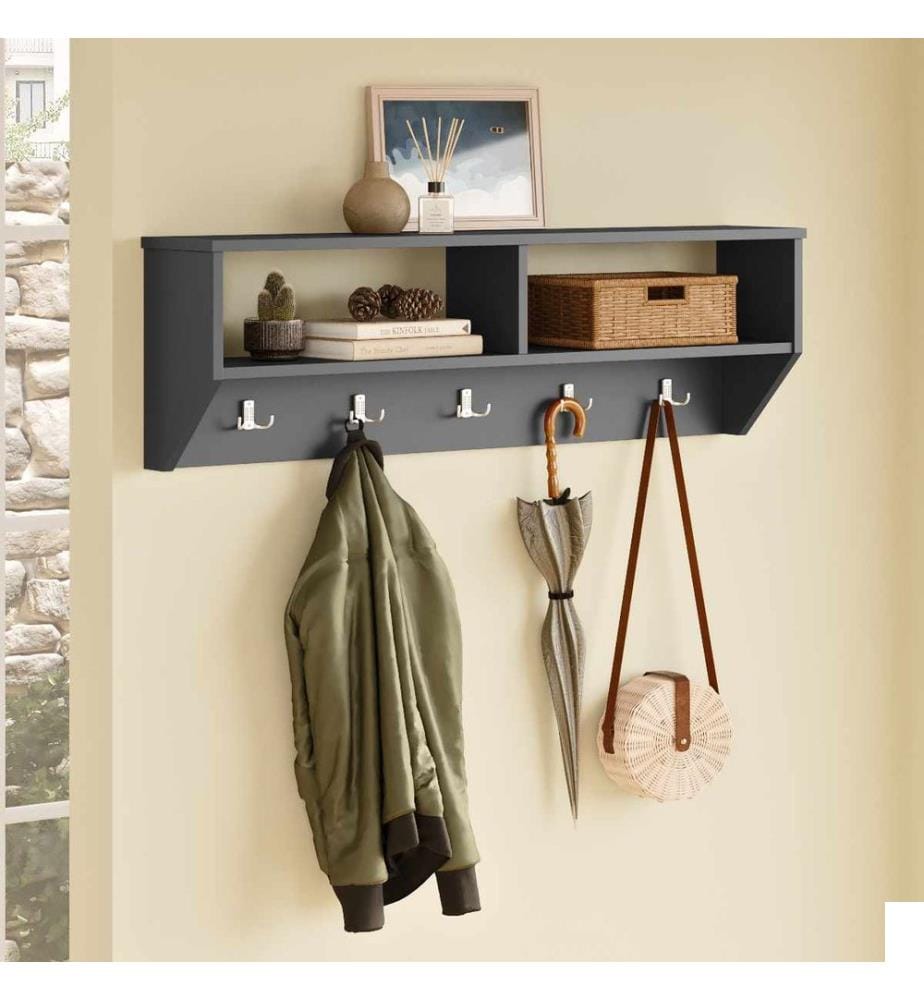 Cintre, panneau de particules 100 % mélaminé, anthracite
