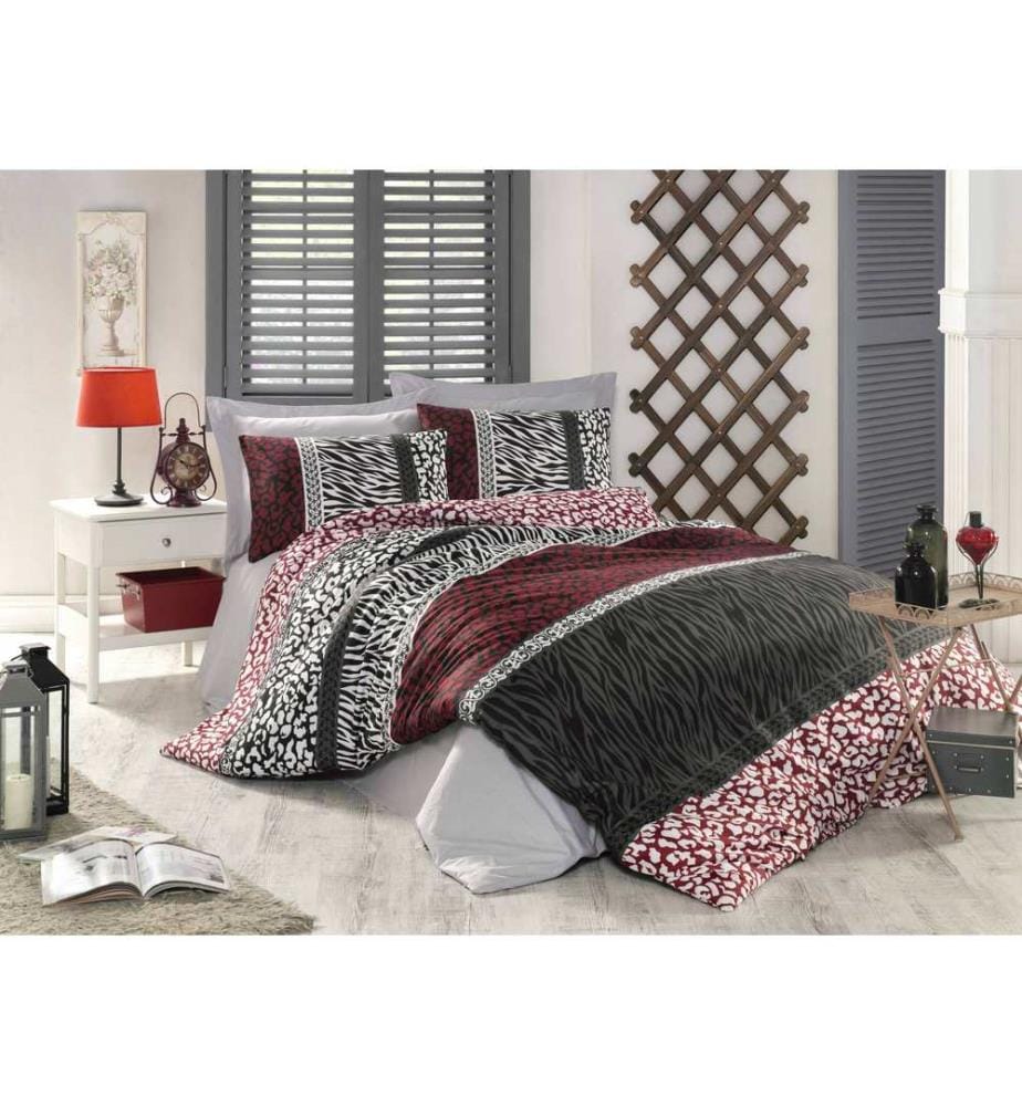 Rouge, Blanc, Noir, Couette, Coton Ranforce