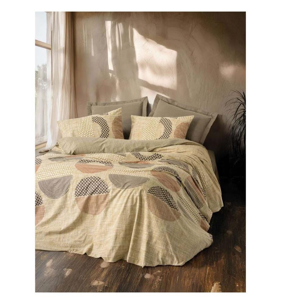 Ranforce Super King, ensemble linge de lit, marron, 100% COTON RANFORCE
