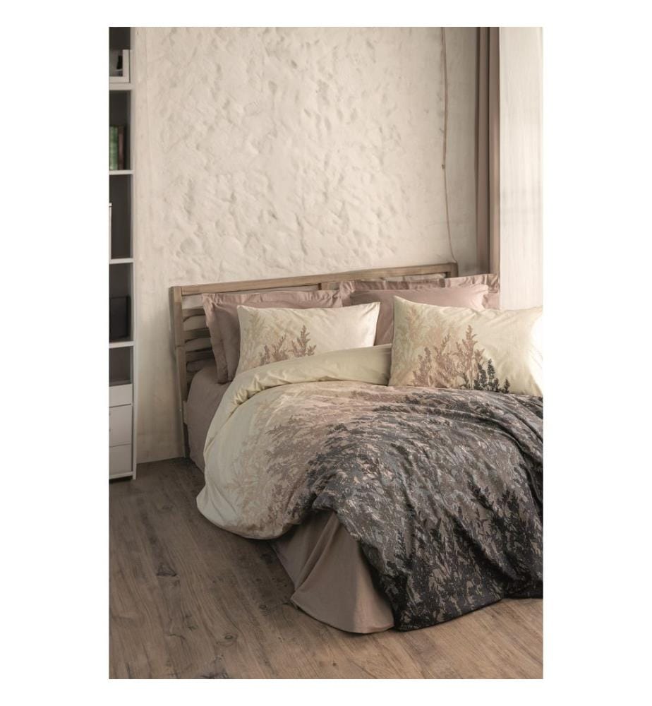 Ranforce King, parure de lit, beige, 100 % coton