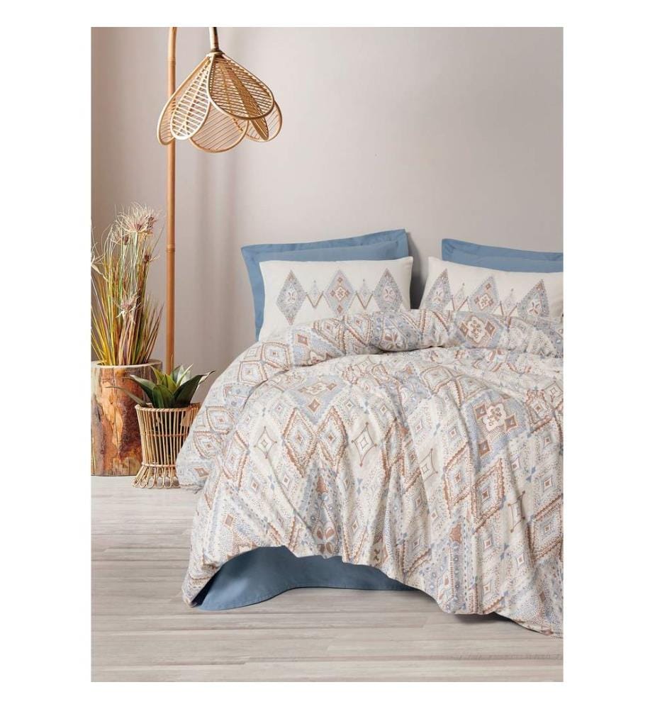 Ranforce Super King, ensemble linge de lit, indigo, 100% COTON RANFORCE