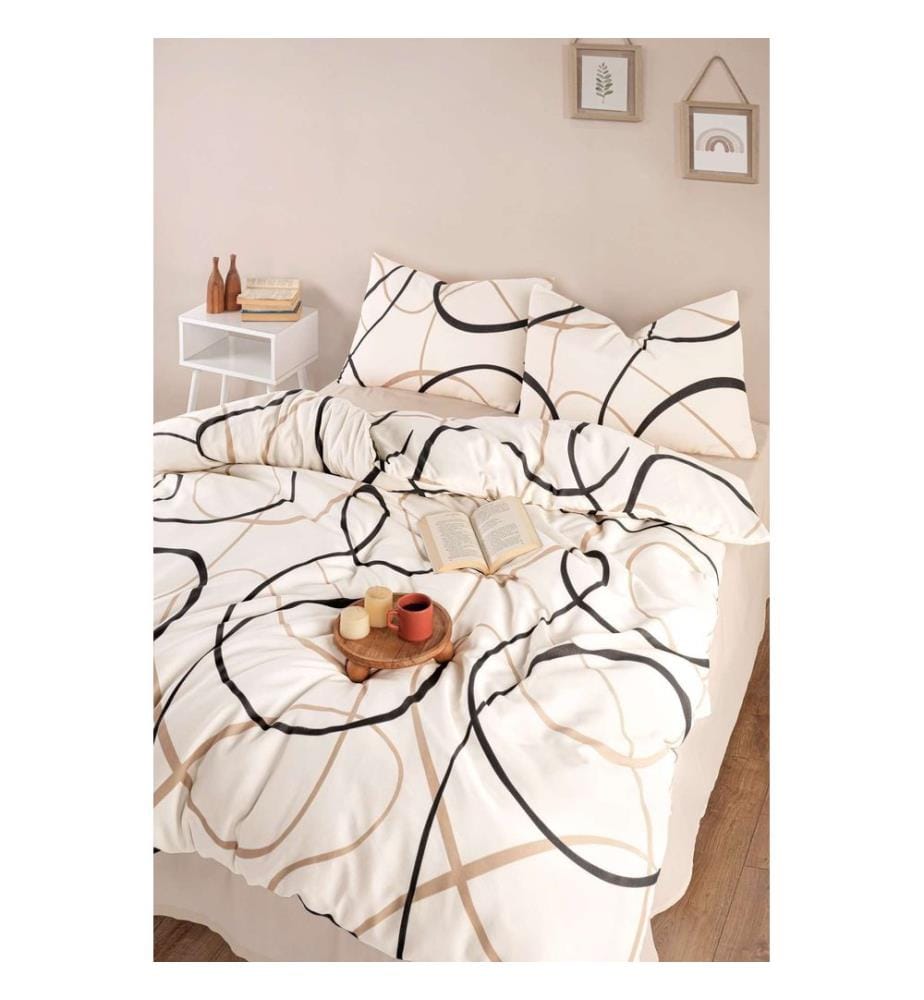 Ensemble de couvre-lits matelassés (kingsize), crème, 65 % coton / 35 % polyester (housse) /