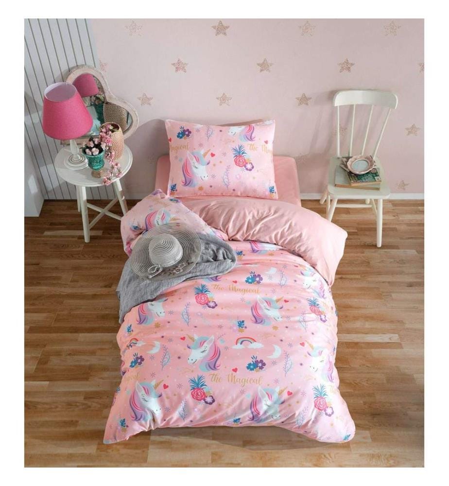 Ensemble linge de lit (Super King), rose, 65 % coton / 35 % polyester