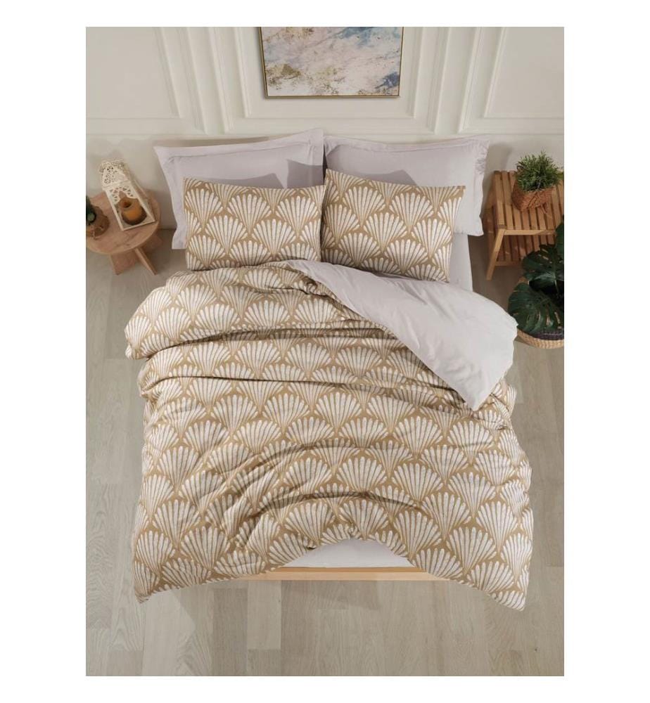 Ensemble linge de lit (Super King), marron, 65 % coton / 35 % polyester