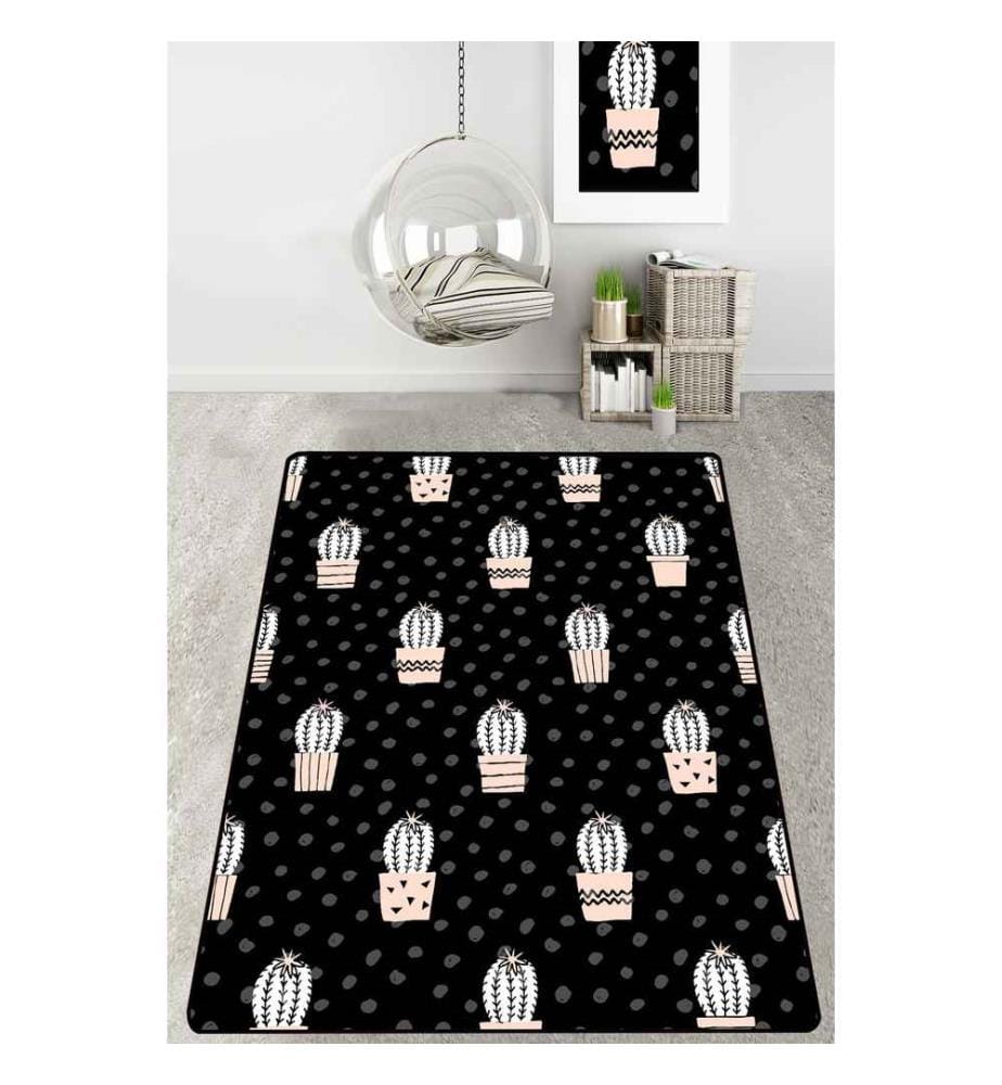 Tapis, noir, blanc, gris, 100% polyester, 150 x 240 cm