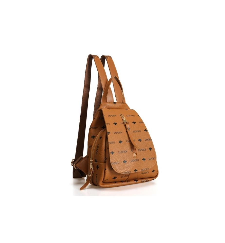 Sac à dos, Mustard, 100% Polyvinyl Leather