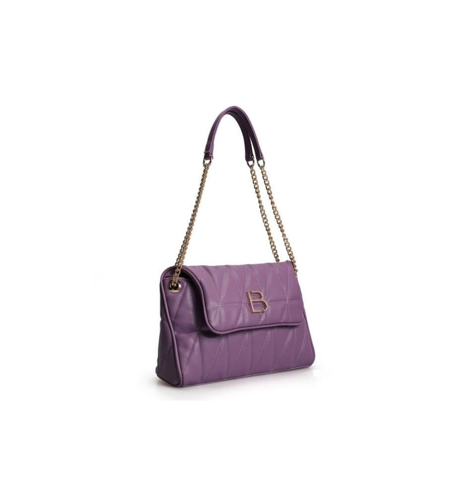 Sac à bandoulière, Lilas, 100% cuir polyvinylique