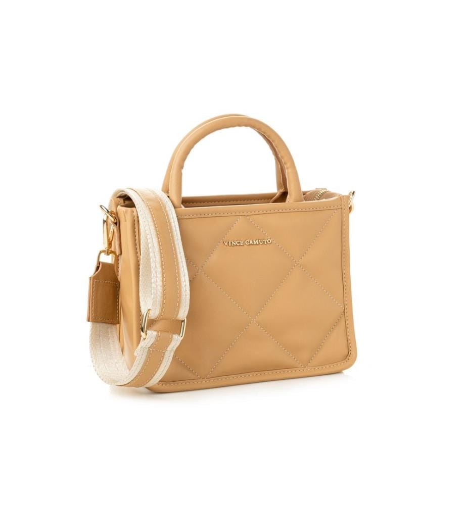 Sac à main, camel, 100% cuir polyvinylique