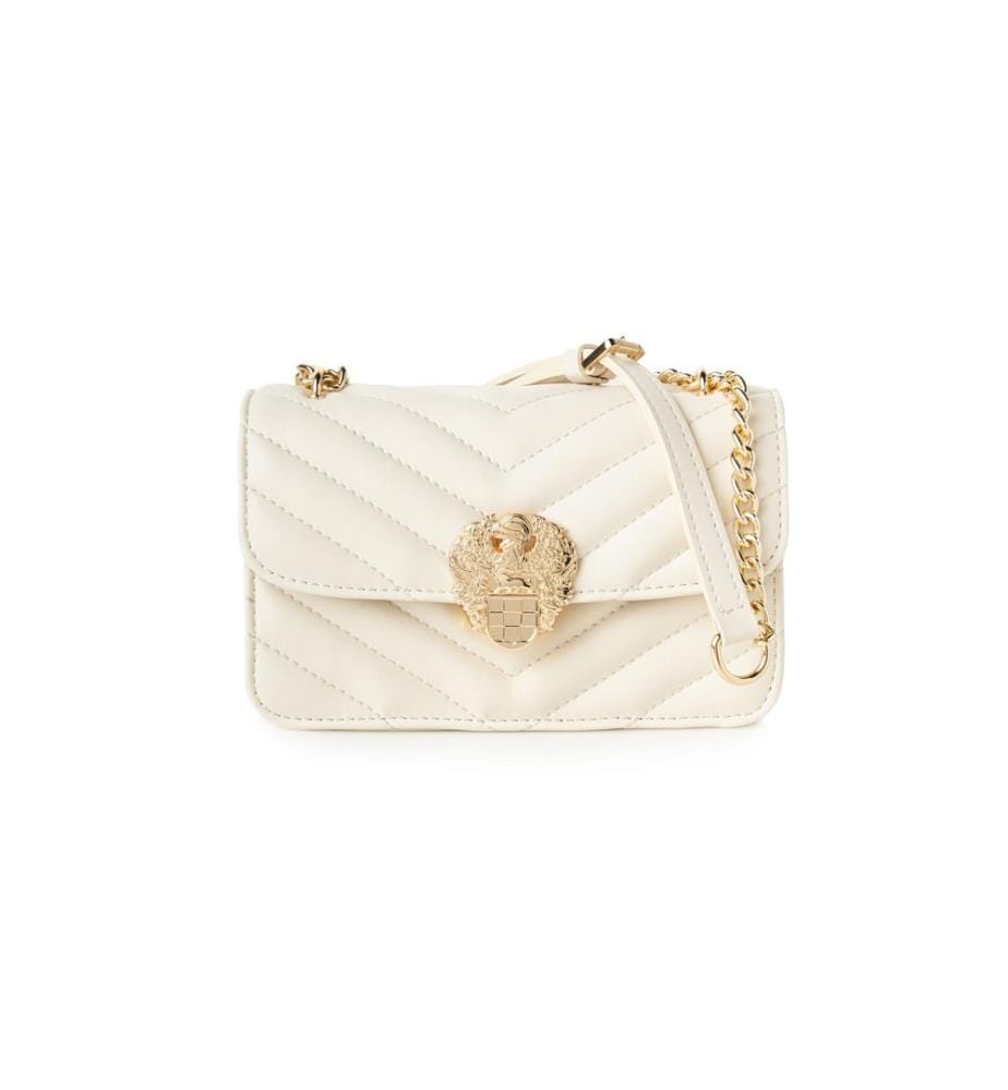 Sac à bandoulière, crème, 100% cuir polyvinylique