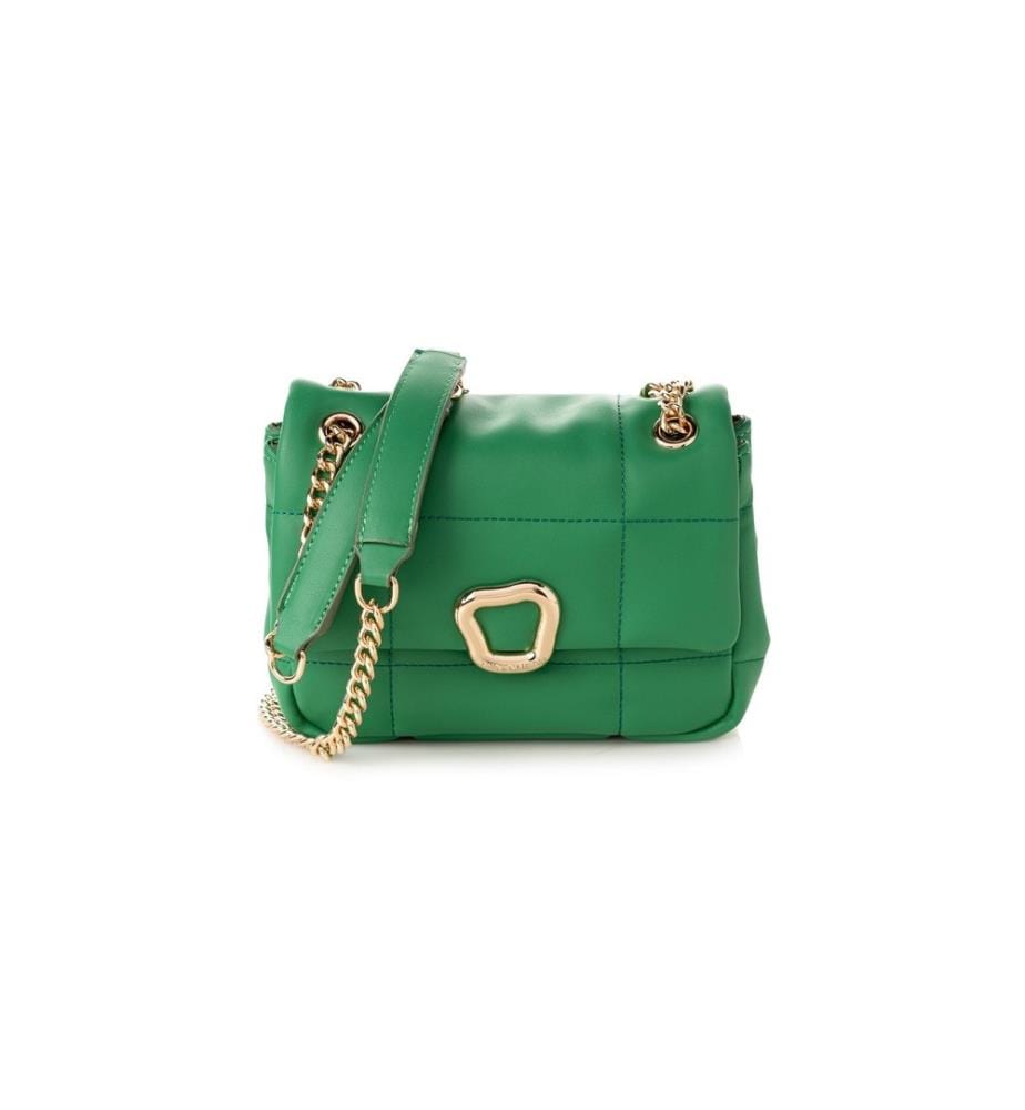 Sac à bandoulière, vert, 100% cuir polyvinyle
