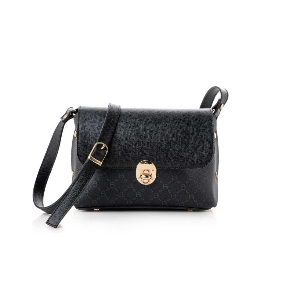 Sac à bandoulière, noir, bleu, 100 % POLYVINYL LEATHER