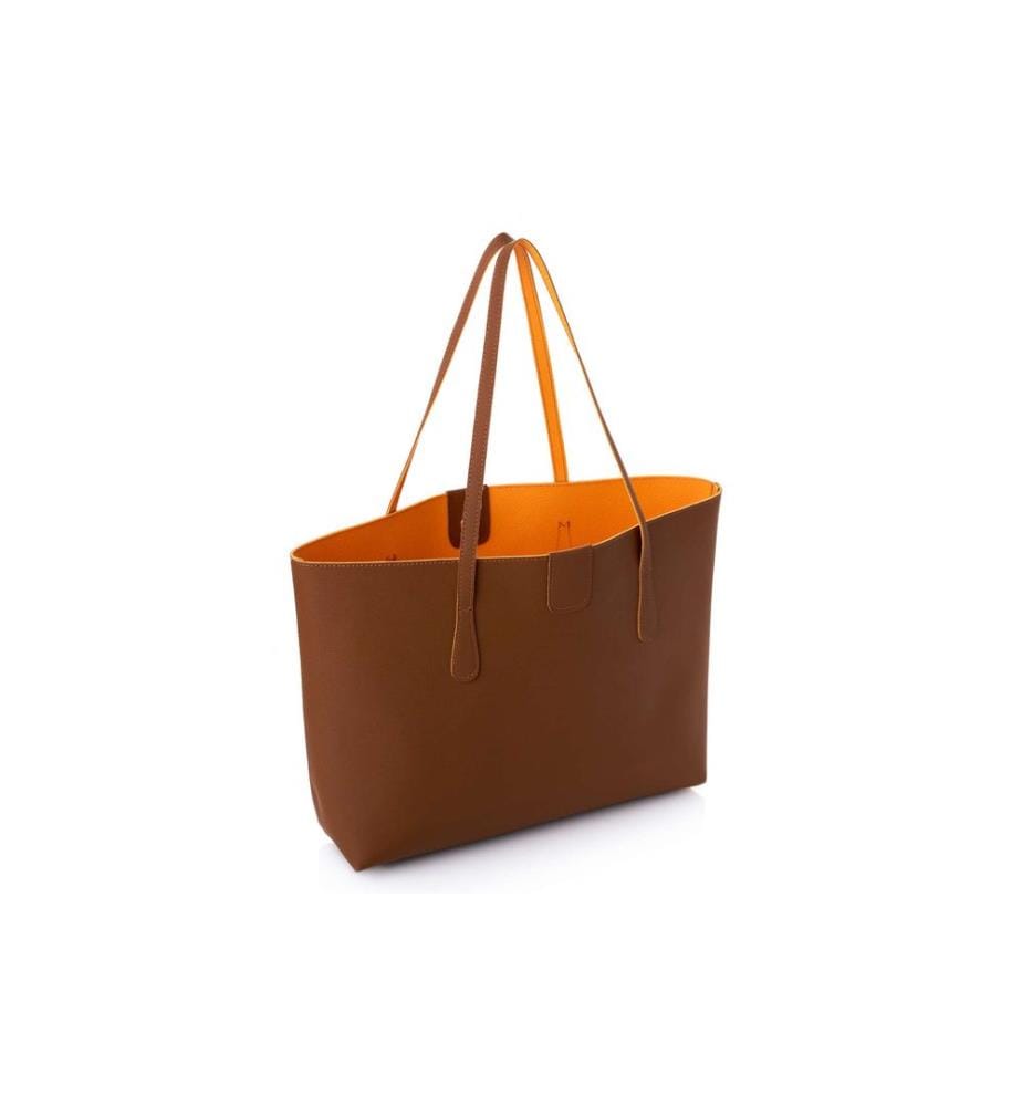 Sac fourre-tout, beige, jaune, 100 % POLYVINYL LEATHER