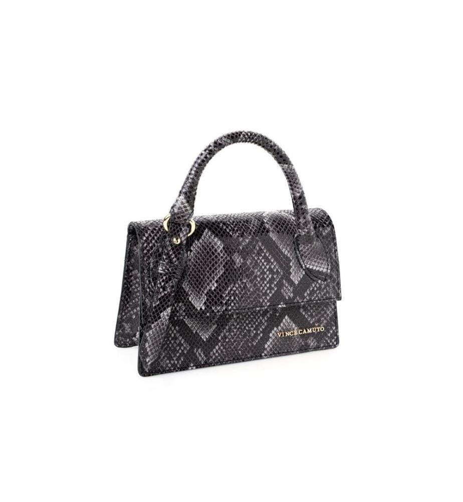 Sac à main, gris, noir, 100 % POLYVINYL LEATHER