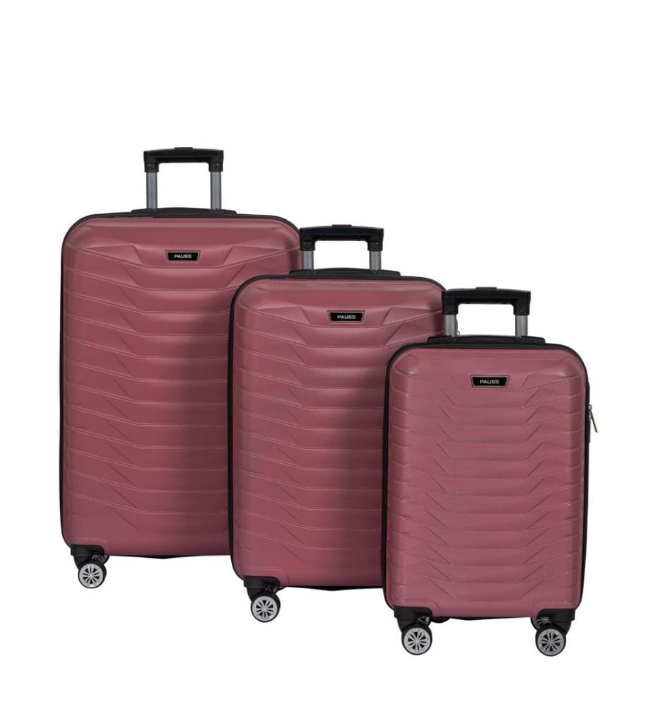 Set de valises, 3 pièces, Rose Gold, 100% ABS