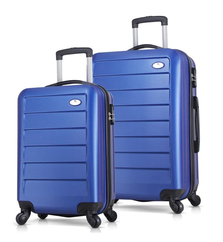 Set de valises, 2 pièces, bleu, 100% ABS