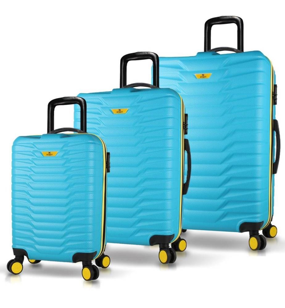Set de valises, 3 pièces, Turquoise, 100% ABS