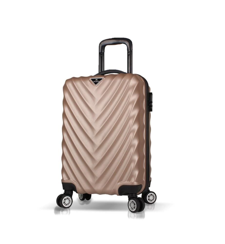 Valise, dorée, 100 % ABS, vis en acier