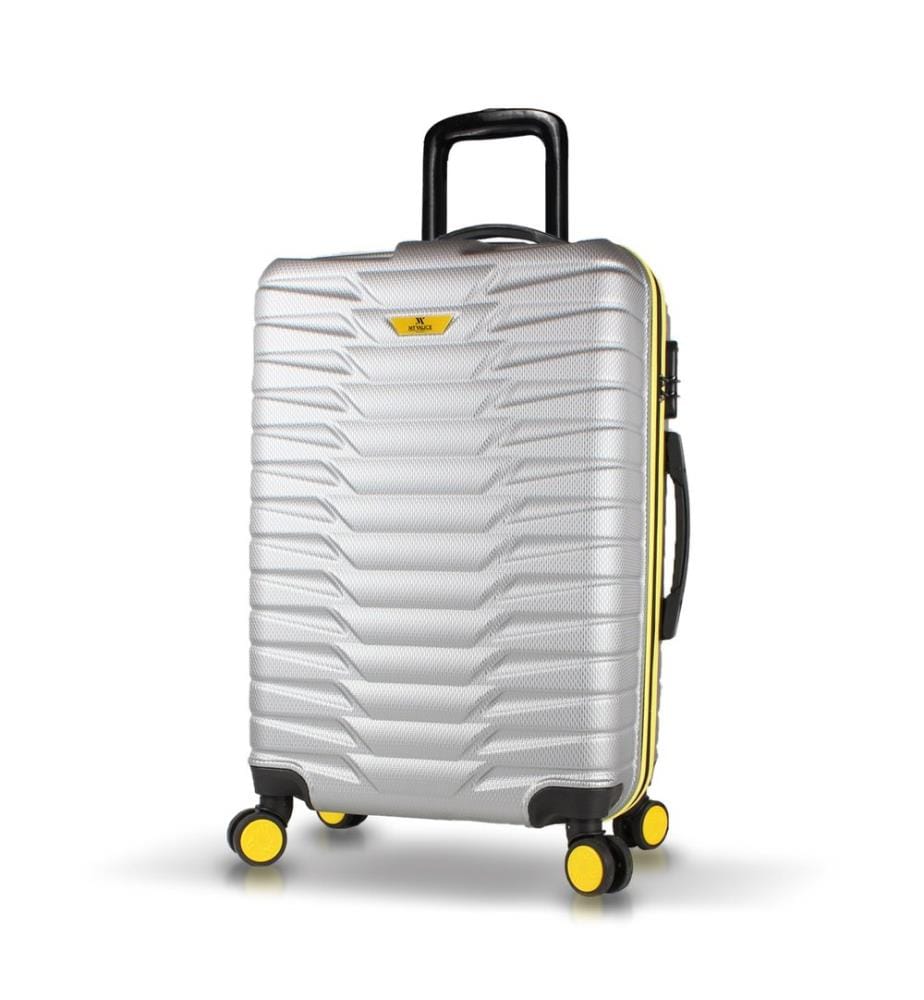 Valise, grise, 100 % ABS, vis en acier