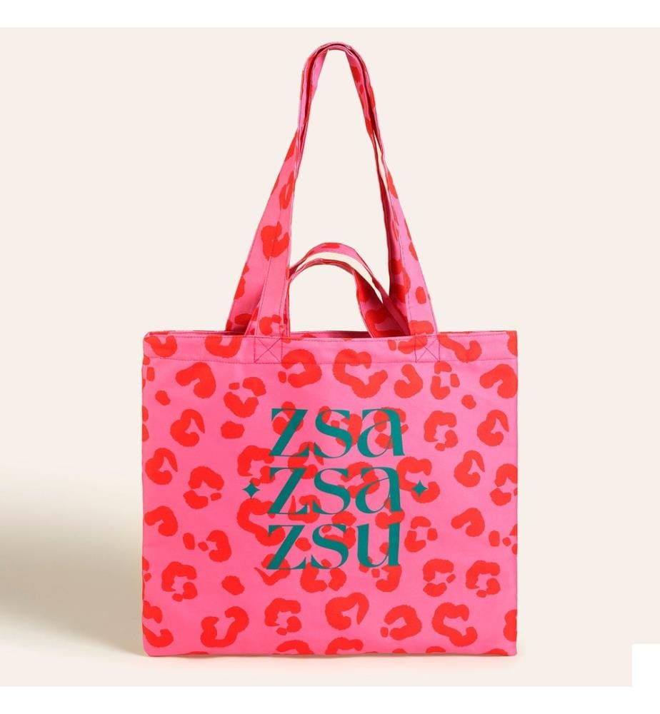 Sac fourre-tout rose, 100 % coton