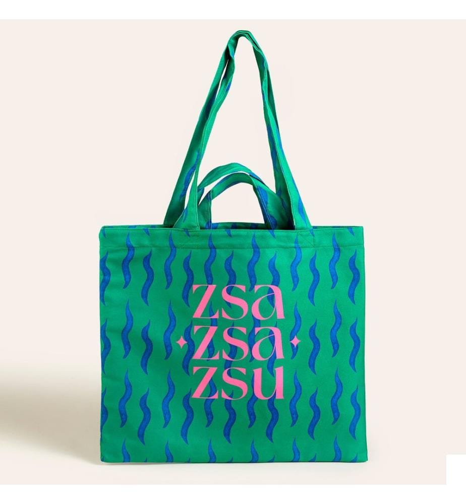 Sac fourre-tout, vert, 100% coton