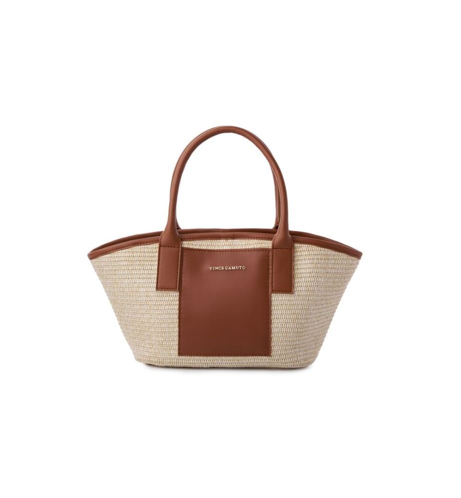 Sac à main, 100 % cuir polyvinyle, beige
