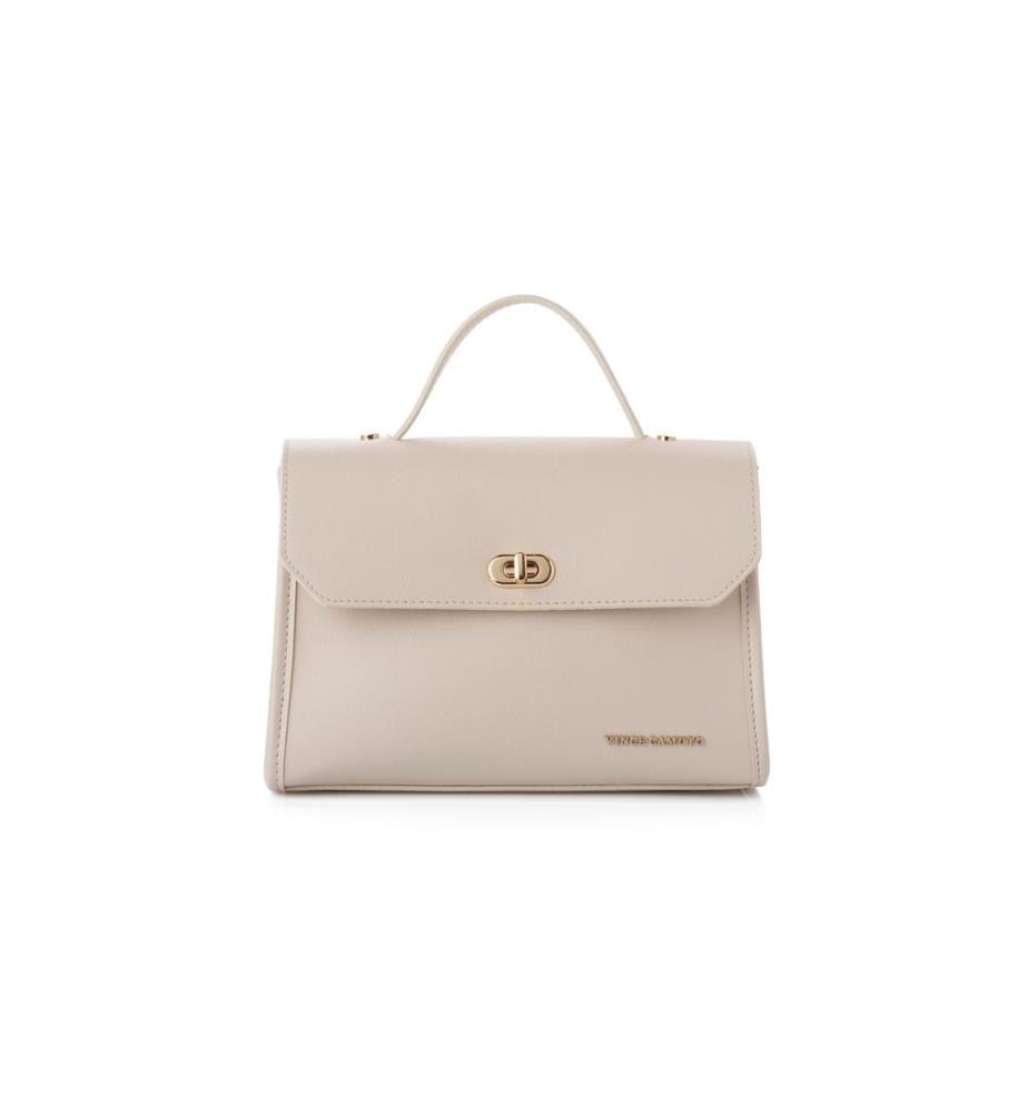 Sac à main, 100 % cuir polyvinyle, blanc