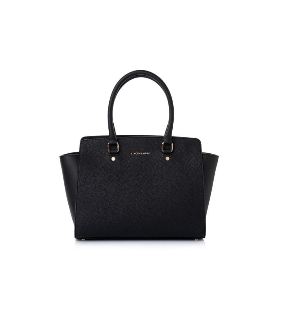Sac à main, 100 % cuir polyvinyle, noir