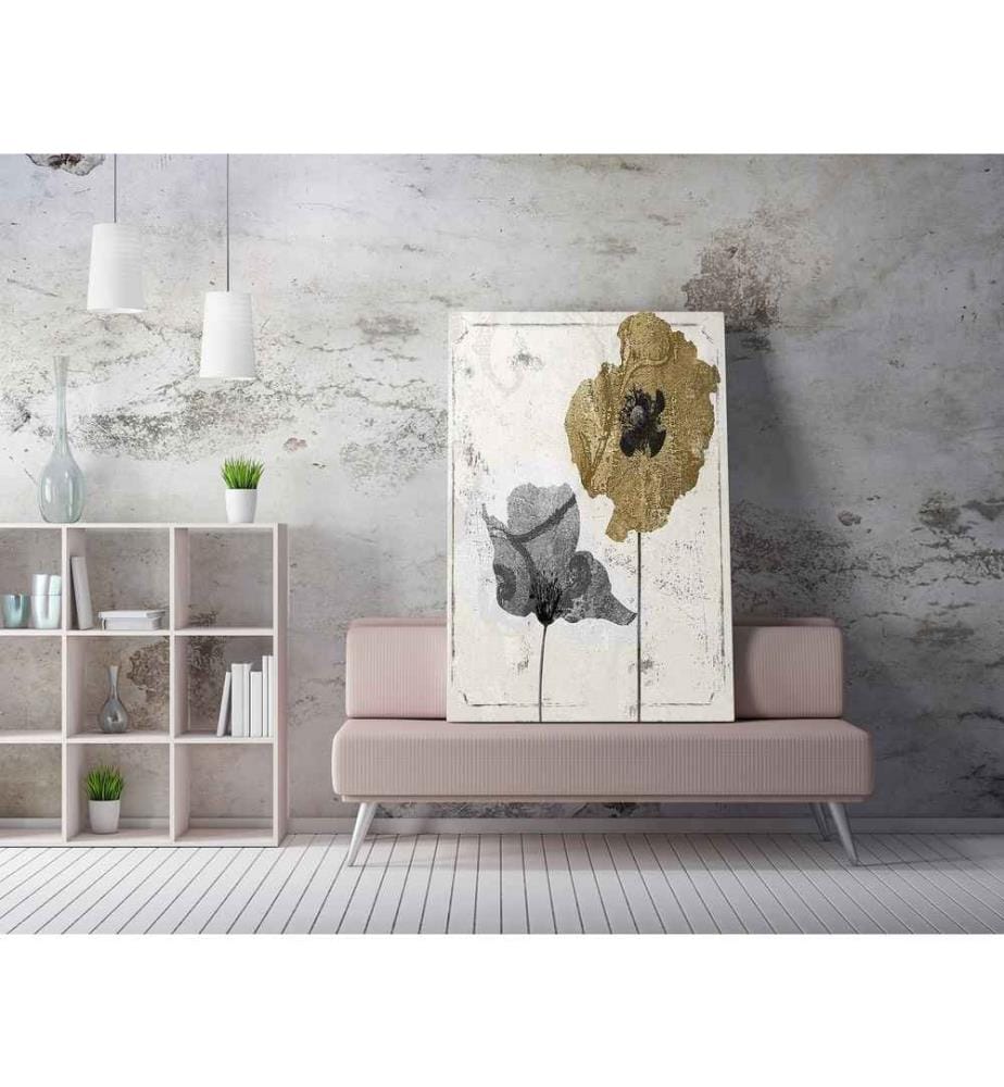 Peinture décorative sur toile, multicolore, 50% polyester - 50% coton, cadre en bois