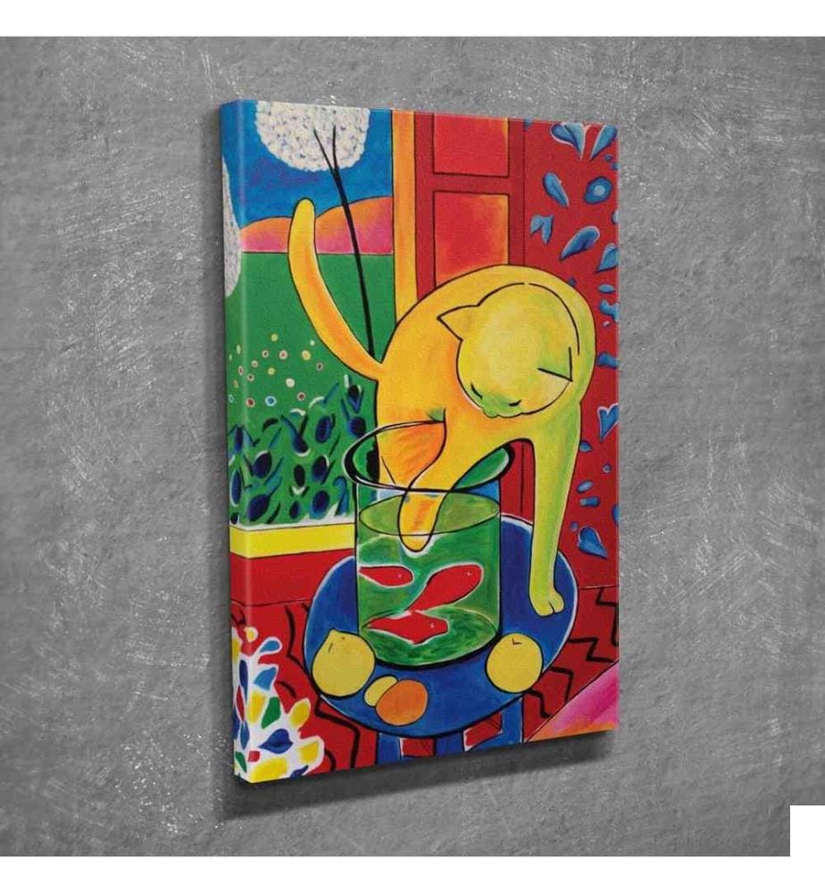 Peinture décorative sur toile, multicolore, toile, cadre en bois