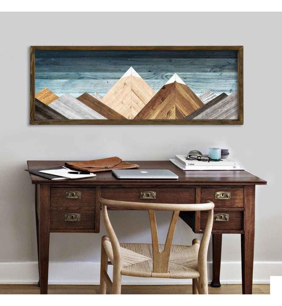 Tableau décoratif encadré en MDF, 3 pièces, multicolore, tableau en MDF, cadre en bois de pin