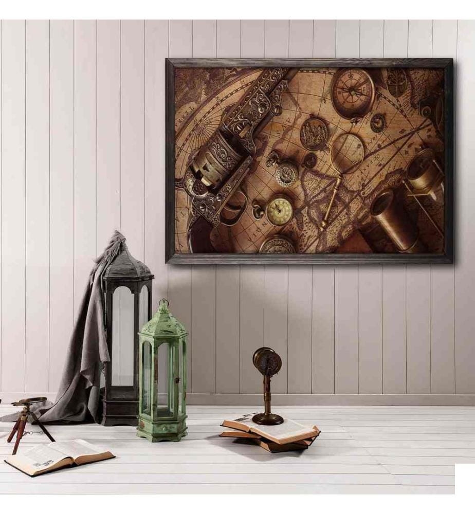 Peinture décorative en bois encadrée, multicolore, peinture en bois de pin, cadre en bois