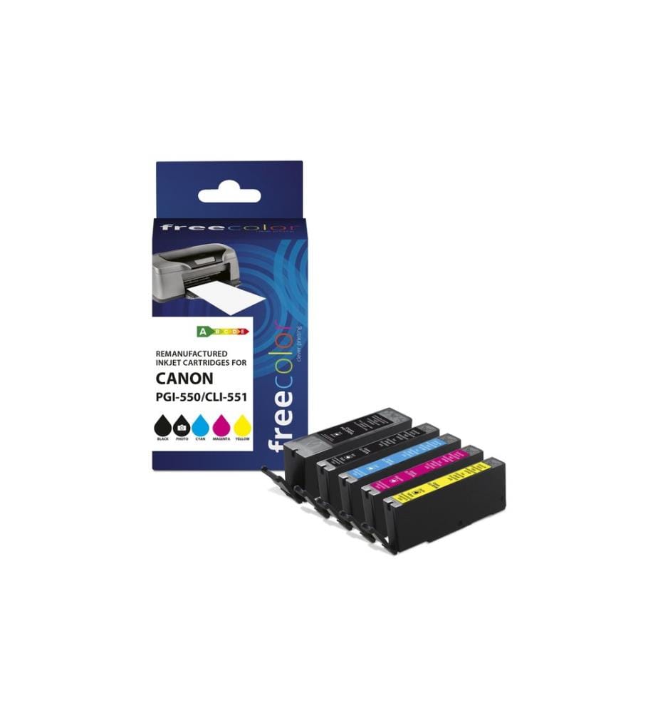 FREECOLOR - Encre Canon PGI-550 / CLI 551 Multipack Color