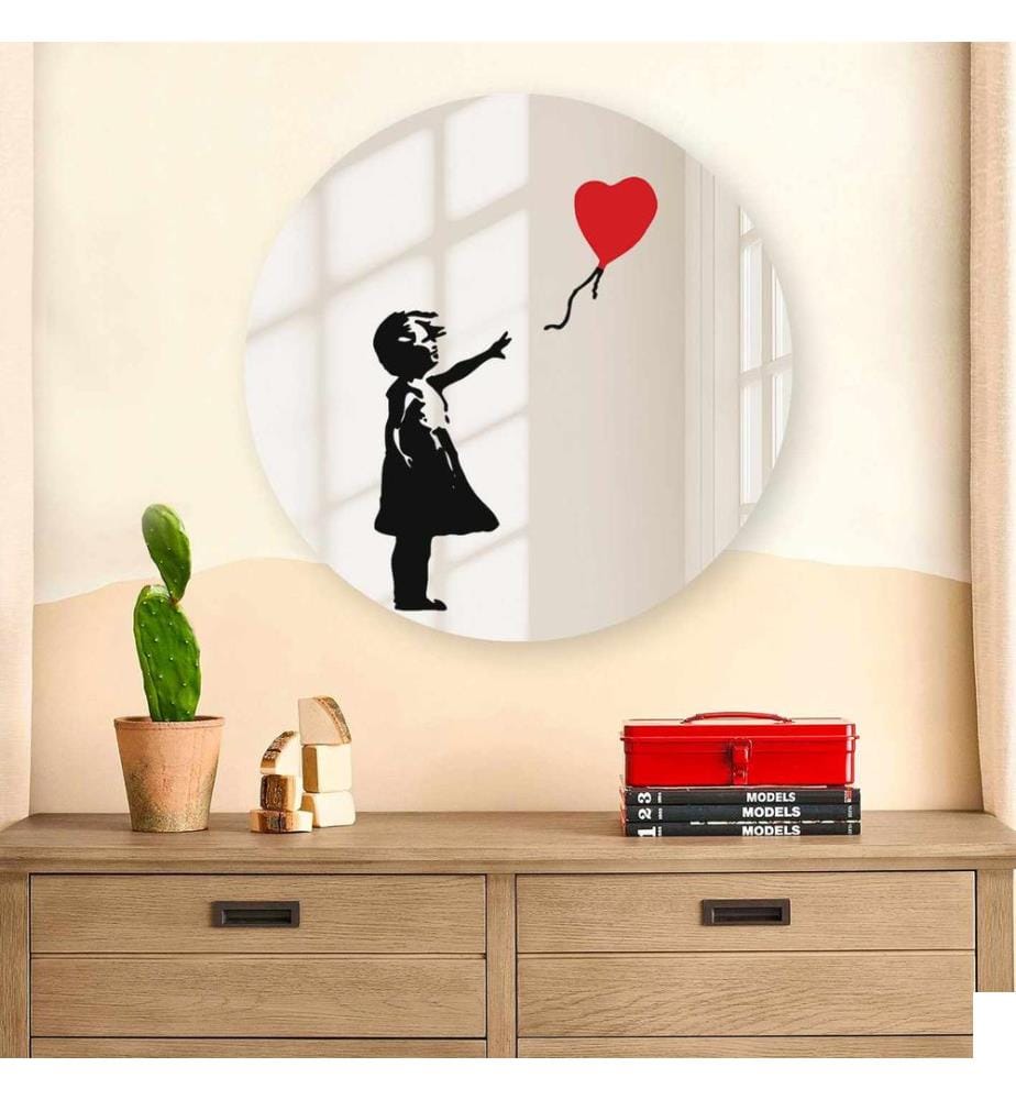 Miroir décoratif, 100 % verre, multicolore