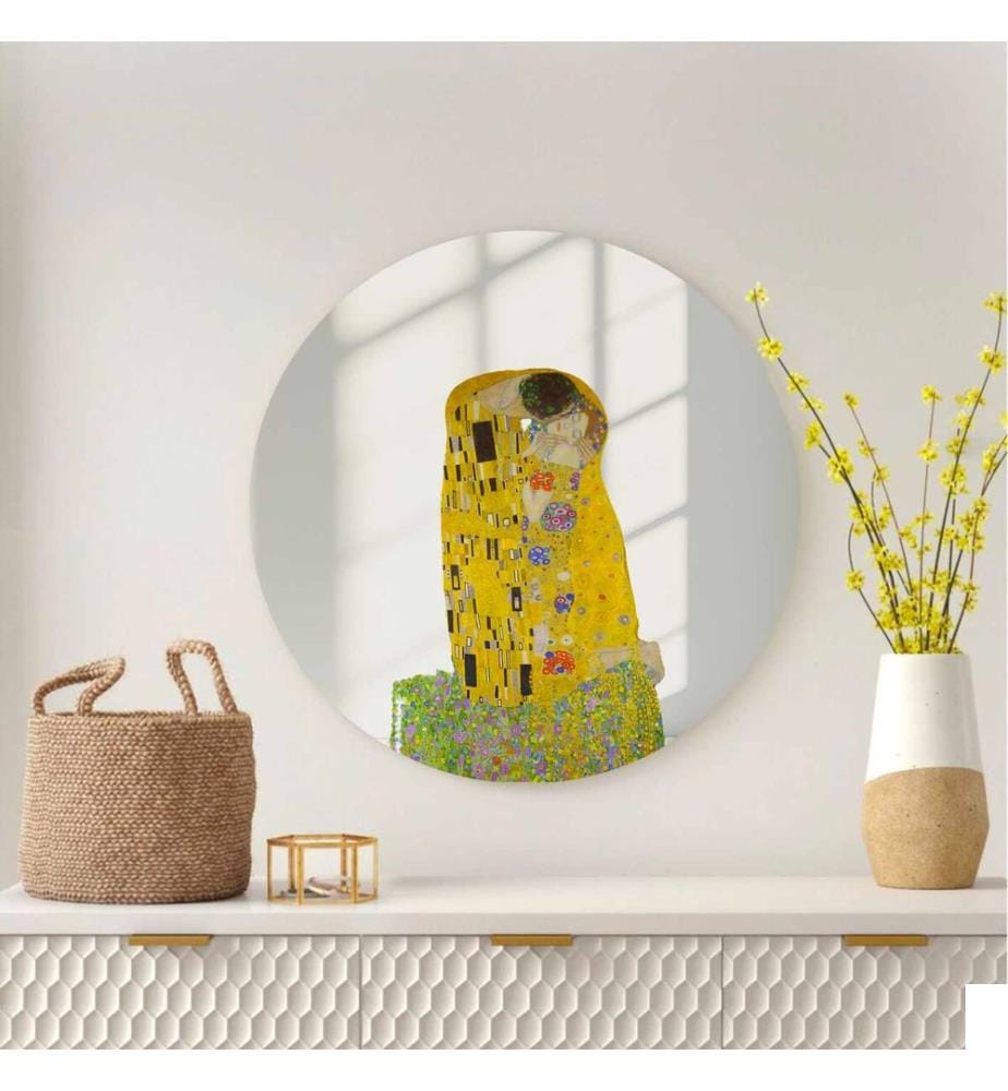 Miroir décoratif, 100 % verre, multicolore