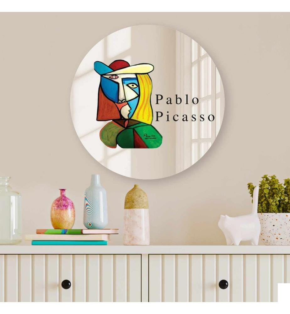 Miroir décoratif, 100 % verre, multicolore