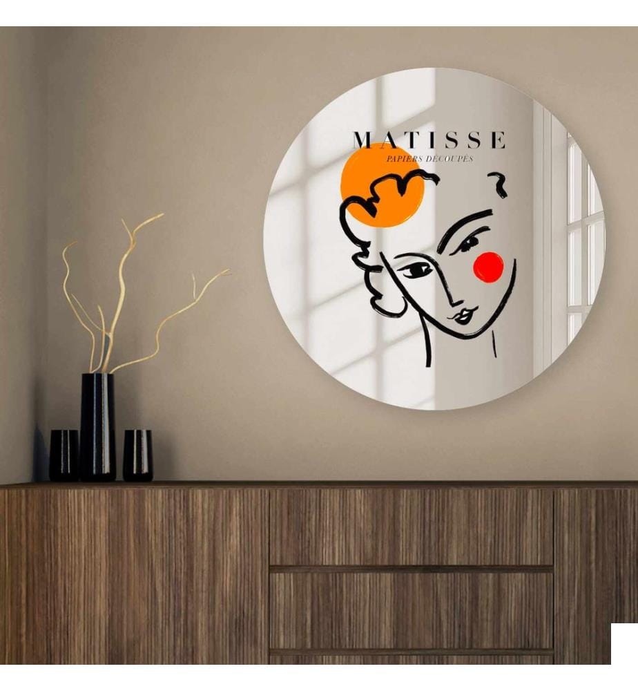 Miroir décoratif, 100 % verre, multicolore