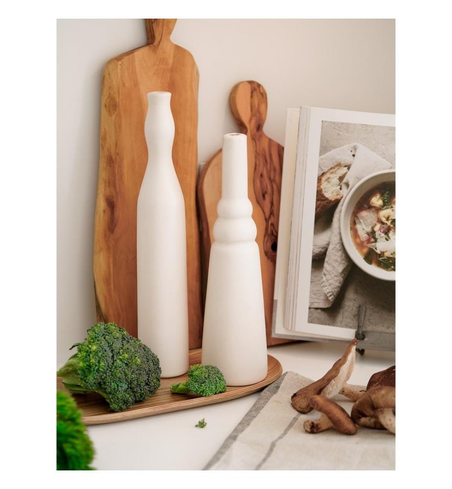 Ensemble de vases, blanc, 100 % CÉRAMIQUE