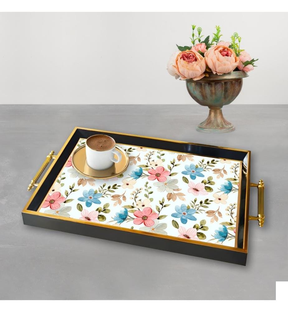 Plateau, multicolore, 100 % VERRE