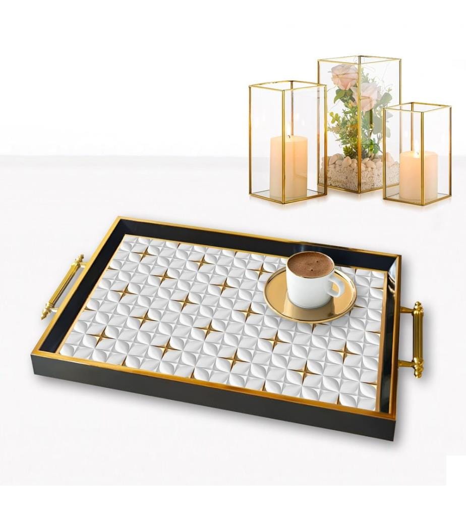 Plateau, multicolore, 100 % VERRE