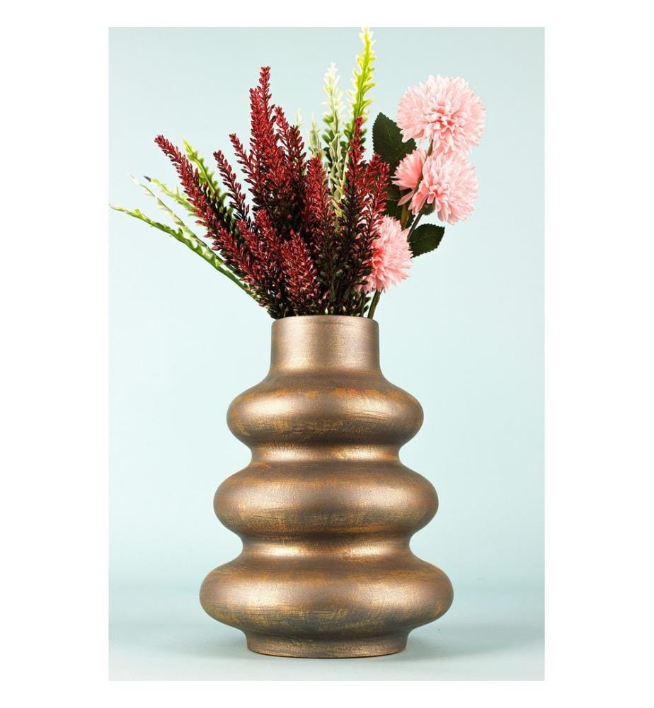 Pot décoratif, marron, CORPS EN CÉRAMIQUE