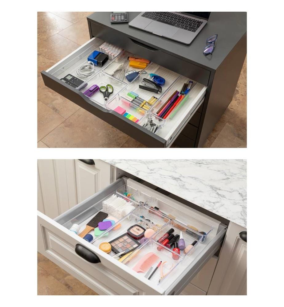 Organisateur de tiroir, transparent, 100 % PLASTIQUE