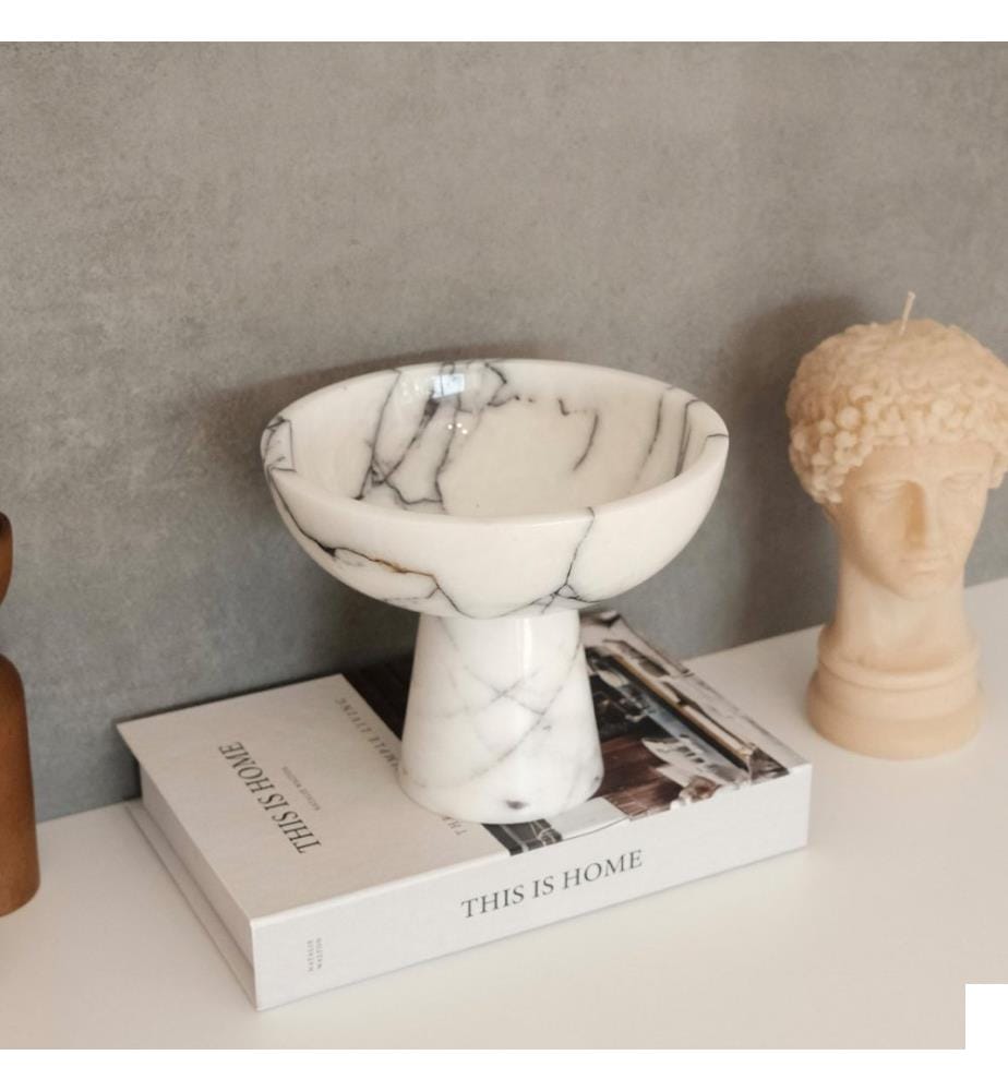Bol, blanc, 100% marbre Lila de Sicile