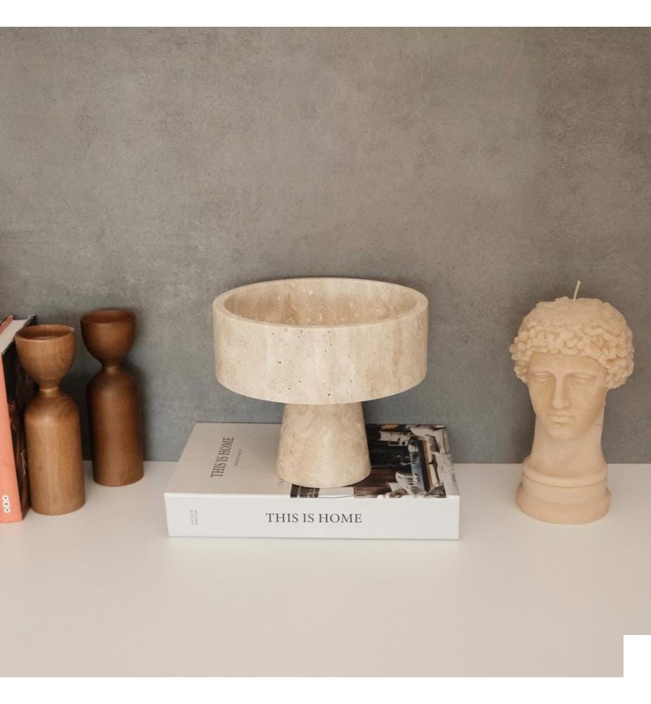Bol, beige, 100% marbre travertin