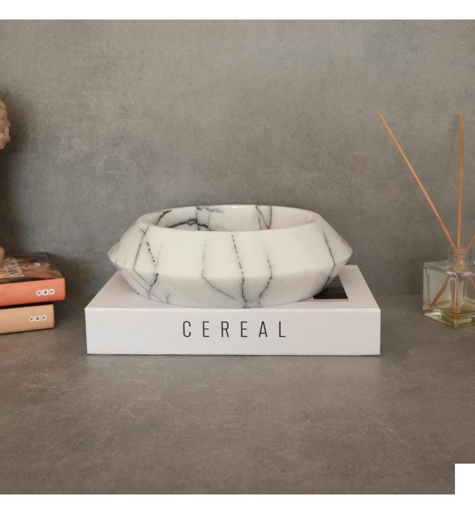 Bol, blanc, 100% marbre Lila de Sicile