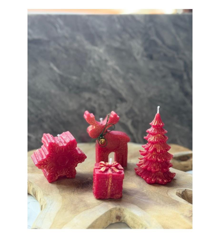 Set de bougies, 4 pièces, Multicolore, 100% SOYA