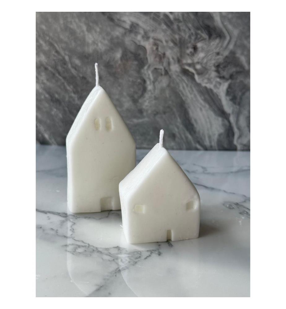 Set de bougies, 2 pièces, blanc, 100% SOYA