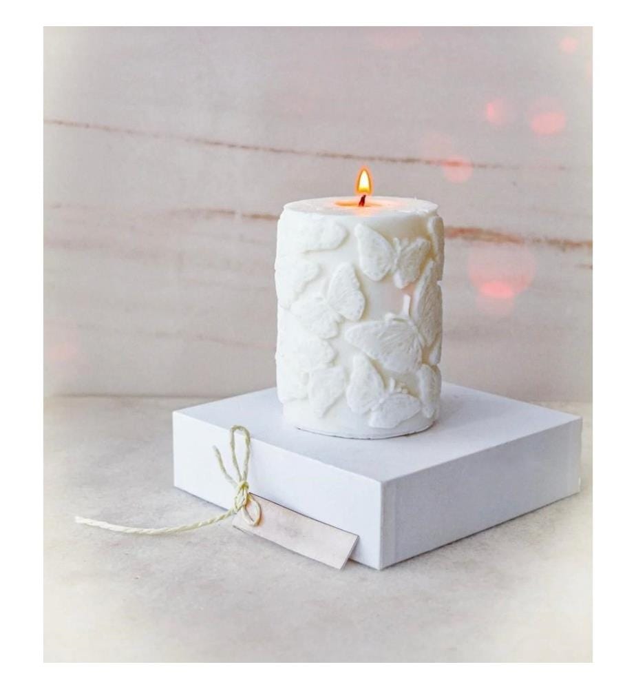 Bougie, blanche, 100% SOYA WAX