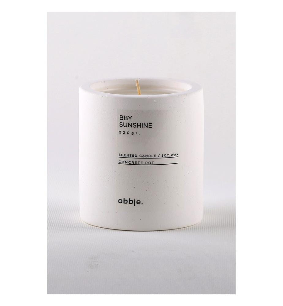 Bougie, Blanche, 100% CONCRETE