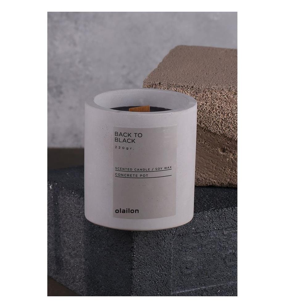 Bougie, Gris, 100% CONCRETE