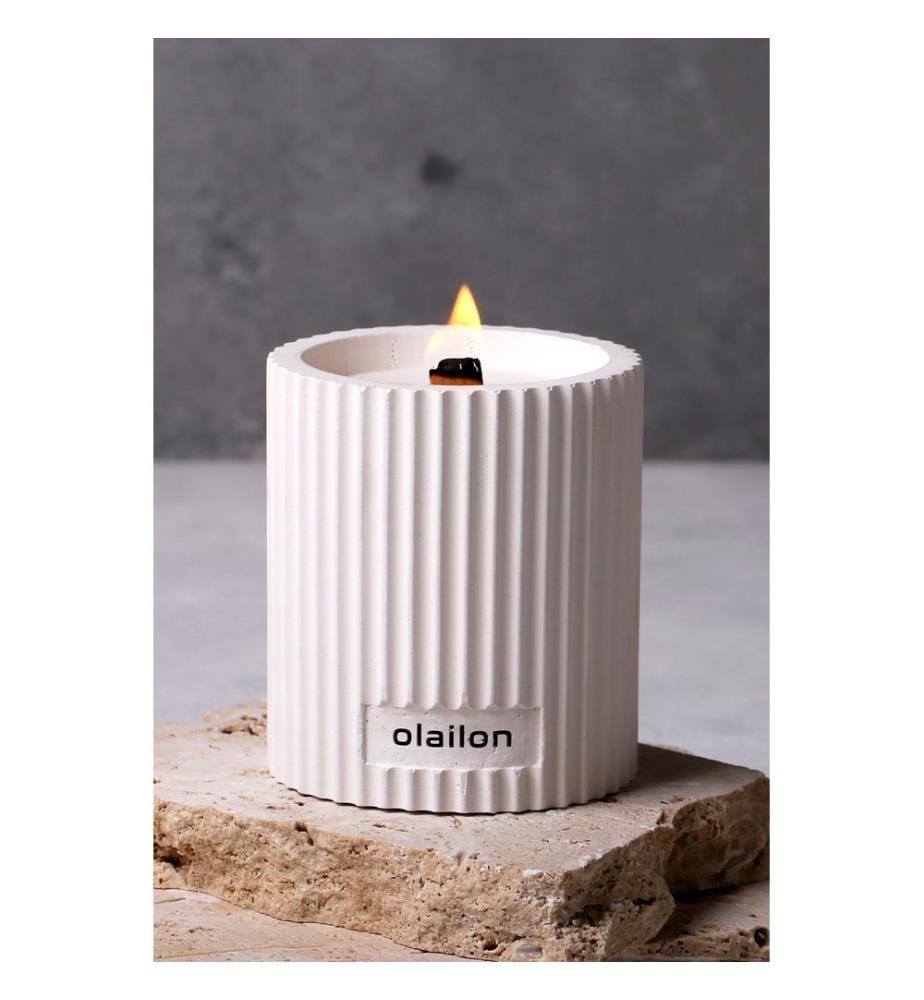 Bougie, Blanche, 100% CONCRETE
